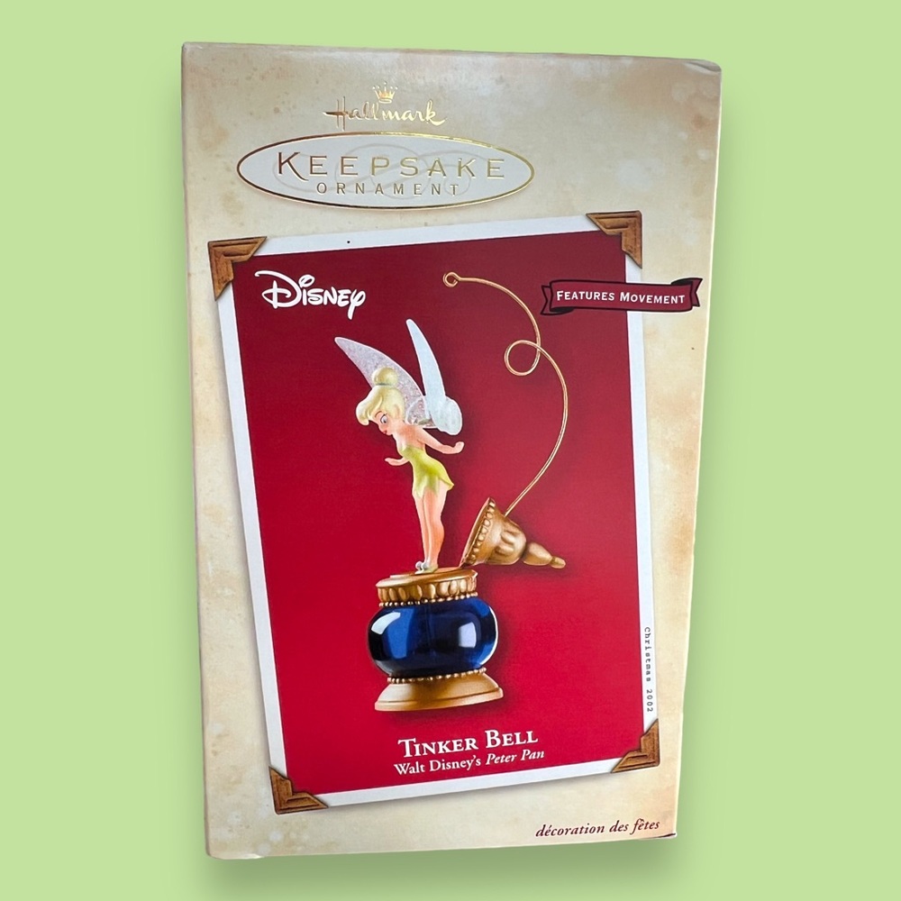 Hallmark Keepsake 2002 Tinker Bell Walt Disney CHRISTMAS ORNAMENT Peter Pan NIB